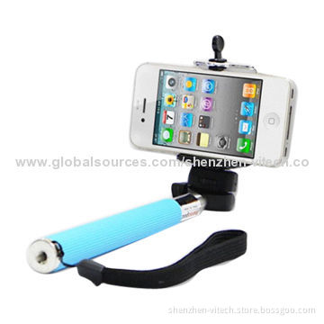 Universal Retractable Handheld MonoPod, UniPods for Digital Cameras, Made of Aluminum Alloy